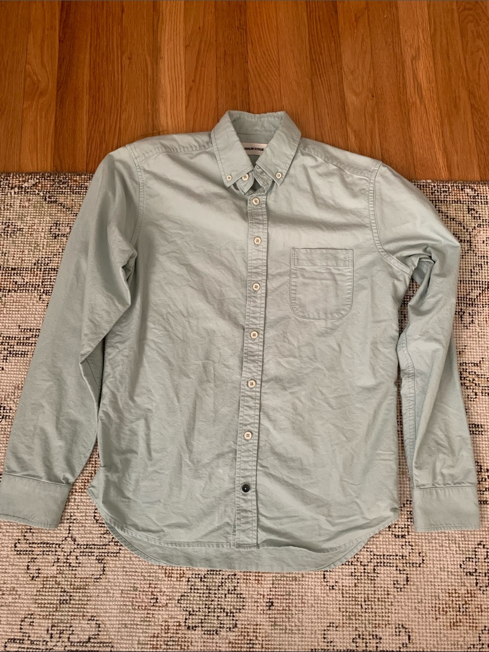 Taylor Stitch Pale Sage Green Button-Down Shirt, Size 38